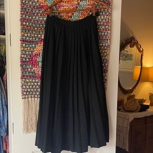 Elegant Black Pleated Skirt